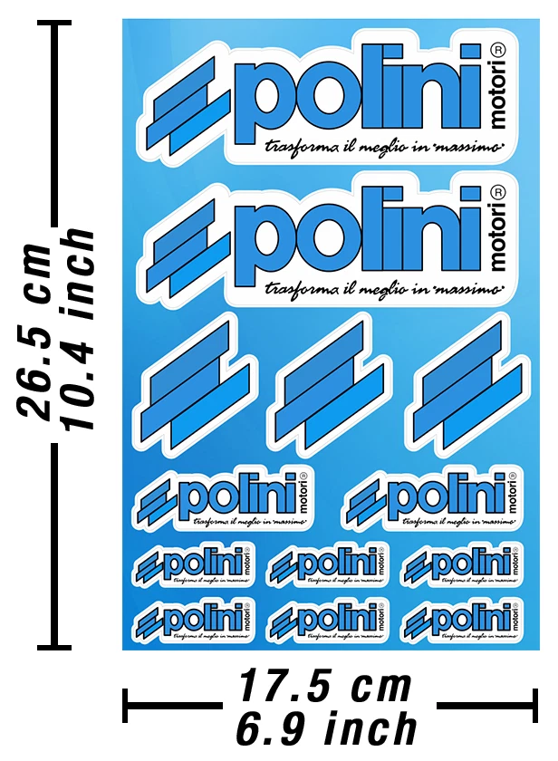 Autocollant Vintage Polini Motori – Années 80 – Original – Fabriqué En Italie