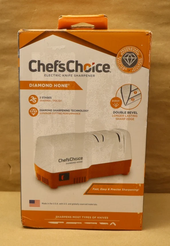 Chef'sChoice Model D202 2-Stage Electric Knife Sharpener, in Orange