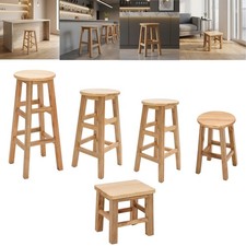 Solid Wood Bar Stool Counter Height Chair Kitchen Breakfast High Legs Seat 