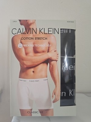 CALVIN KLEIN COTTON STRETCH WICKING TEGNOLOGY CLASSIC FIT OF 3