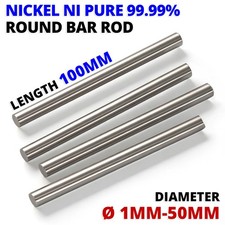 Nickel Ni Pure 99% Round Bar Rod � 1-50mm For Electroplating Anode Element 100MM