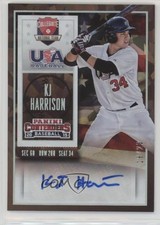 2015 Contenders USA Baseball Ticket Cracked Ice 18/23 KJ Harrison #66 Auto n1u