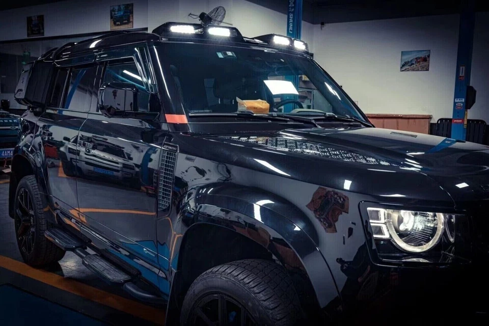 Fits For Land Rover Defender 110 90 130 2020-2025 Lamp Roof Top Light LED Glossy - Image 4 of 4