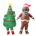 2 Packs Inflatable Gingerbread Man Costume Adult Blow Up Costume Outfit for A