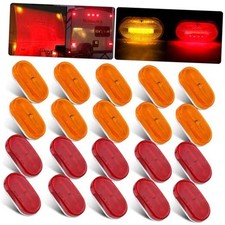 4 Inch LED Trailer Side Marker Clearance Lights 10 Amber  10 Red, 2x4