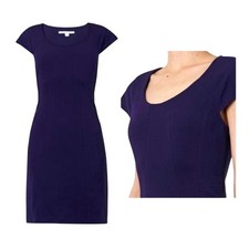 Diane Von Furstenberg Navy Haze Jersey April Dress Women's size 14