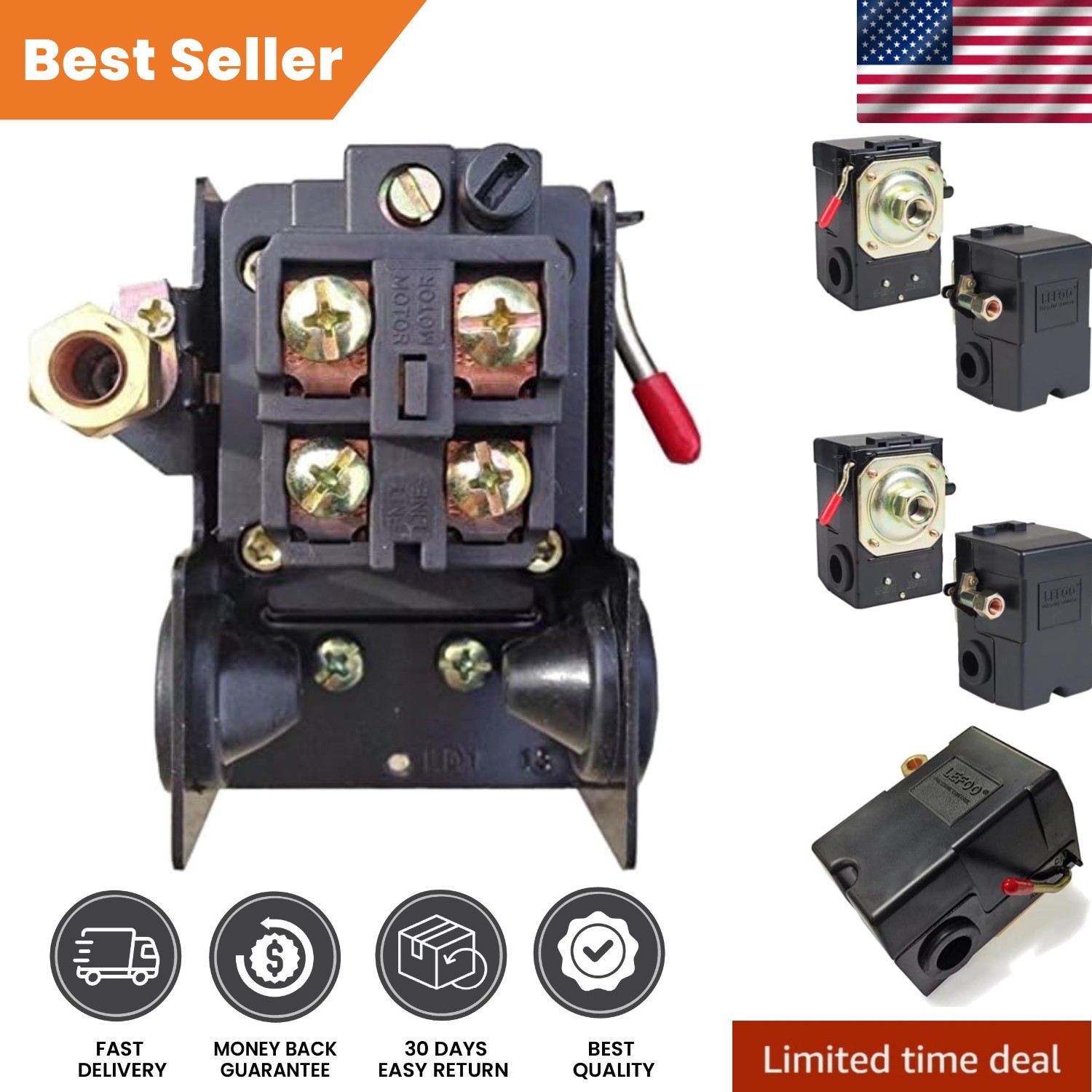 Pressure Switch 90-125 Psi - Easy To Install