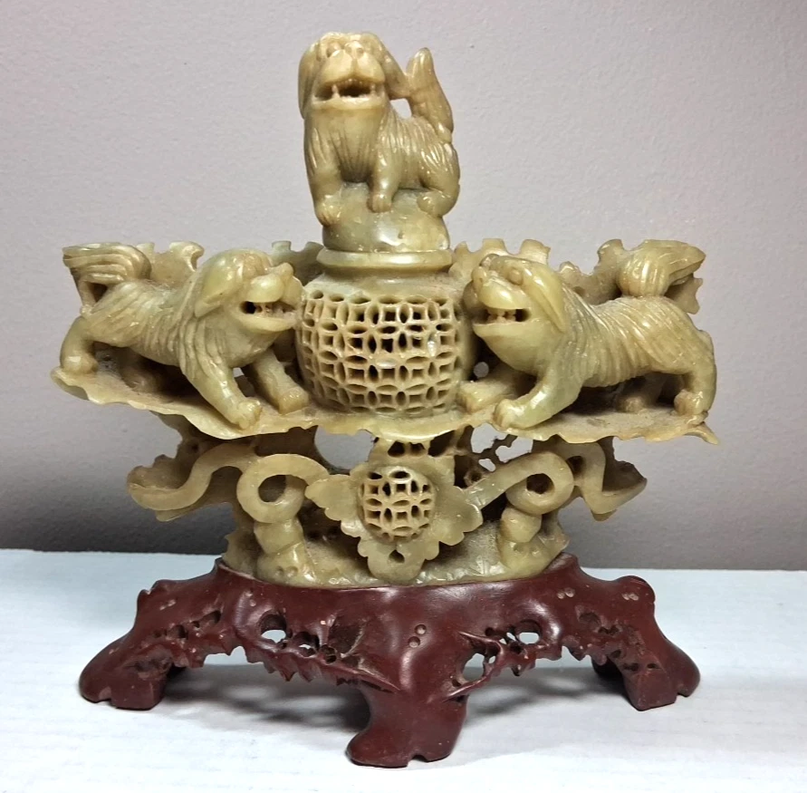 滑石主要绿色中国古董| eBay