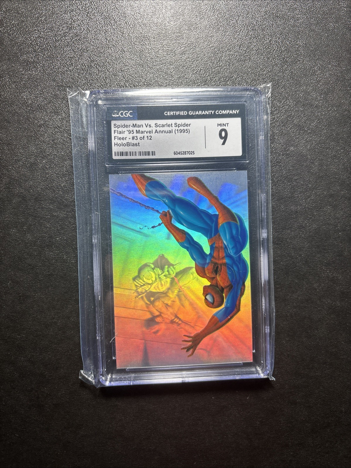 CGC 9 - 1995 Flair Marvel Annual Holoblast Spider-Man vs Scarlet Spider #3