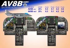 AV8B DAY & NIGHT COCKPIT instrument panel CDk...