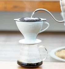 4977642010086 Hario - W60-02 Ceramic Coffee Dripper White Hario