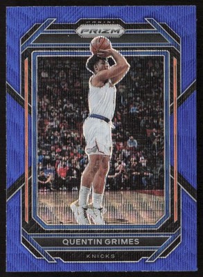 2022-23 Panini Prizm Prizms Blue Wave Quentin Grimes #15 New York Knicks