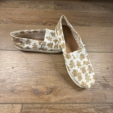 Toms Youth Slip On Shoes Holiday Gingerbread Size 4