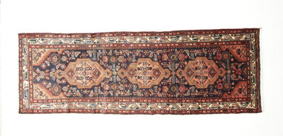 Orientteppich super Hamadan ( 340 X 115 cm )  Handgeknüpft  Top  Neu