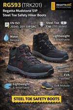 Regatta RG593 TRK201 S1P Safety Boots Steel Toe Work Hiker SRC