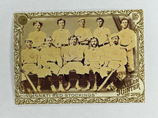 2019 Topps Allen and Ginter Gold Border #296 Cincinnati Red Stockings Hot Box