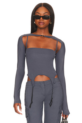 Miaou Phoenix Tank Size S Womens Charcoal Gray $255