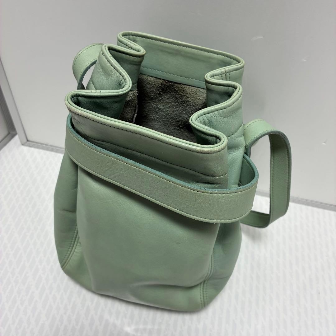 OLD COACH 4156 belted pouch USA製 Vintage Coach Soho Belted Pouch 4156 Mint Green Leath… - Gem