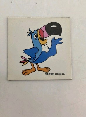 Toucan Sam Fruit Loops Magnet 1991 Kellogg Co. Vintage Cereal