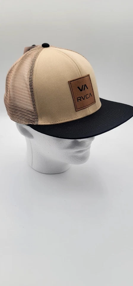 Nuevo Rvca Malla Curvada Camionero Bronceado Ajuste Medio Para Hombres Gorra Snapback Foto 2 de 4