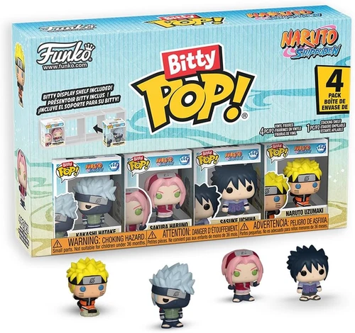Pop! Bitty: Naruto Shippuden - Kakashi, Sakura, Sasuke, and Chase Mini Figure -