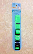Adjustable Nylon Dog Collar Green 10  16 Inch   Small Medium Dogs   Durable
