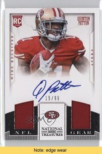 2013 National Treasures Dual Signatures 15/99 Quinton Patton #30 Auto READ 0af