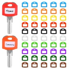50 Pieces Colored Key Covers Caps Key Identifiers Caps for House Keys with Bl...