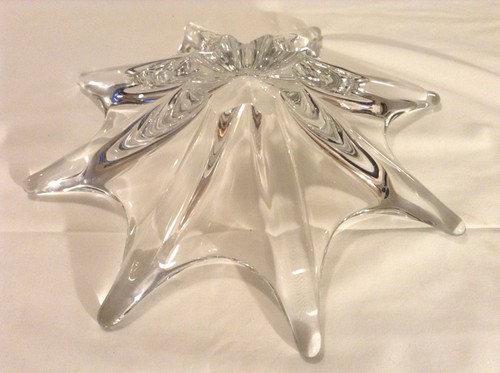 MCM 14" Baccarat Stella 8 pt. Starfish Star Crystal Centerpiece Bowl France - Picture 6 of 8