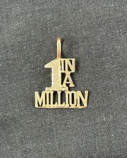 14K Yellow Gold “1 In A Million” Charm Pendant by Michael Anthony