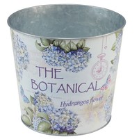 ÜBertopf Metall Nostalgie Blumentopf Hydrangea Ø24Cm H21Cm
