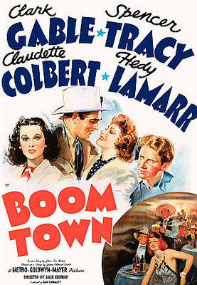 BOOM TOWN~1940 VG/C DVD~CLARK GABLE CLAUDETTE COLBERT HEDY LAMARR SPENCER TRACY