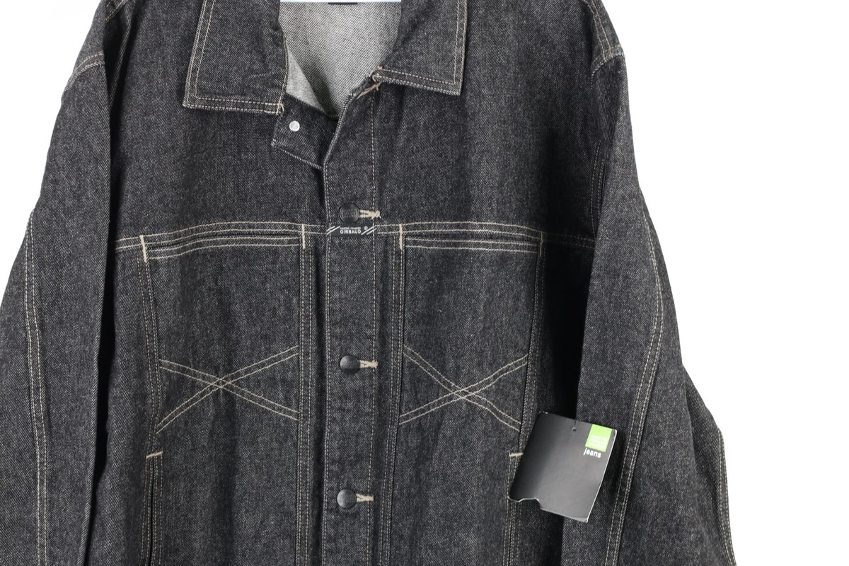 NOS Vtg 90s Marithe Francois Girbaud Mens L Spell Out Denim