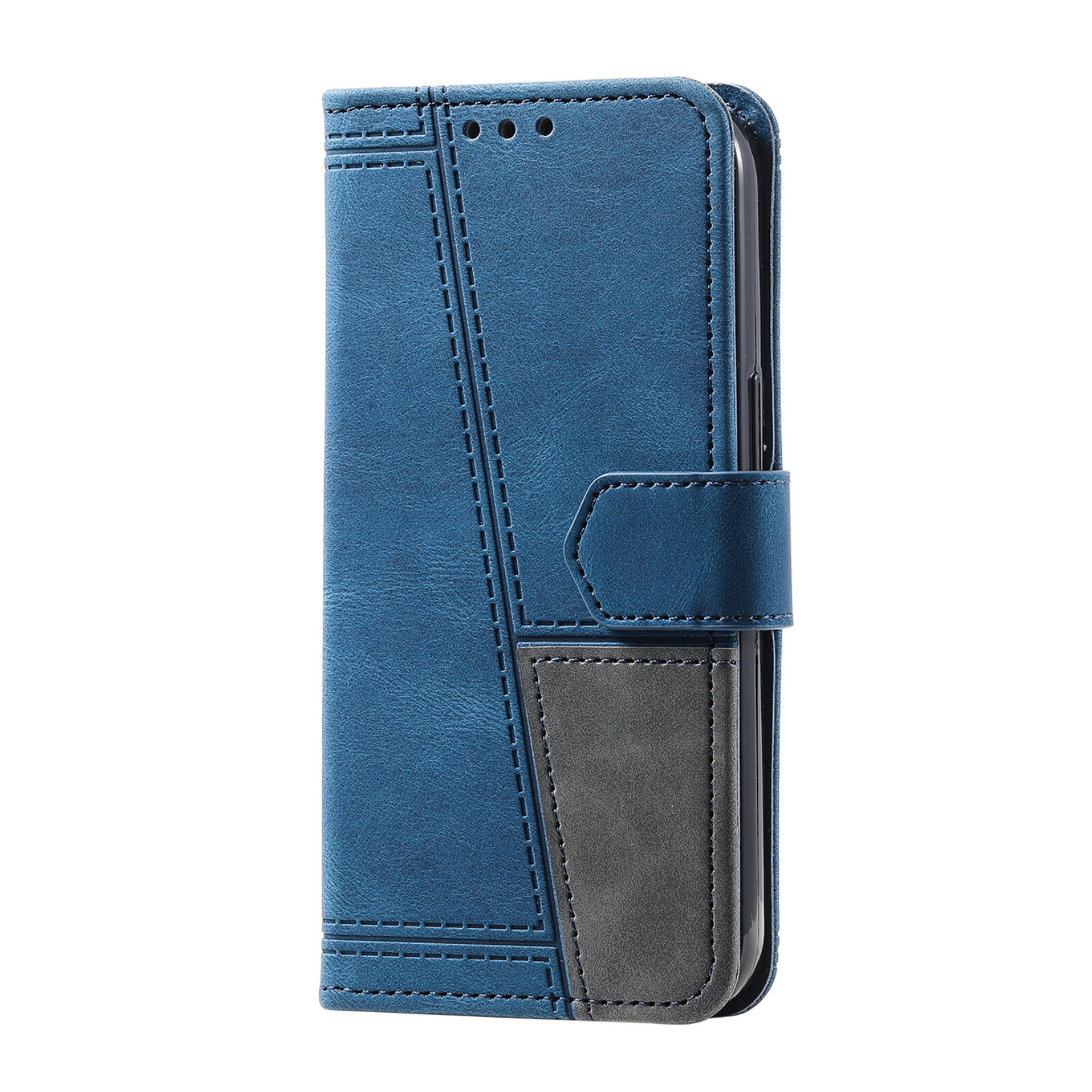 Crimp splicing Flip Leather Stand Wallet Cell Phones Case Card Pocket