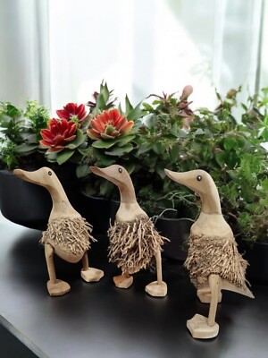 Figurine Canard Sculpté – Racine De Bois – Sculpture Artisanale – Sans Marque