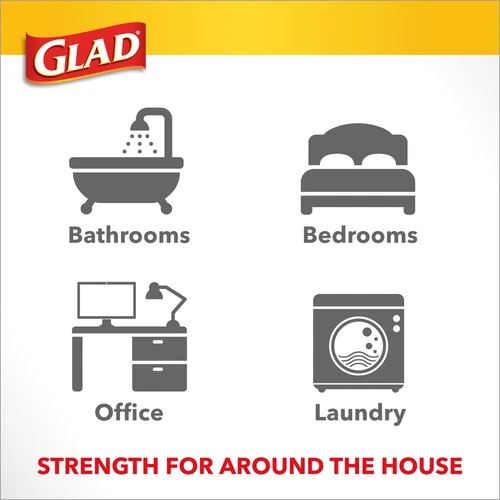2 PACK Glad Drawstring Medium Scented Trash Bags With Clorox, 8 Gallon, 80 Bags - Picture 4 of 6