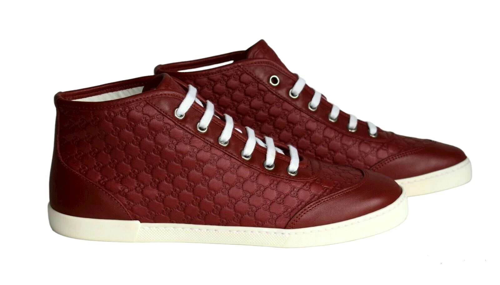 Chaussures femme Gucci baskets Microguccissima cuir rouge UE 34,5 ; UK 2,5 ; US 4,5
