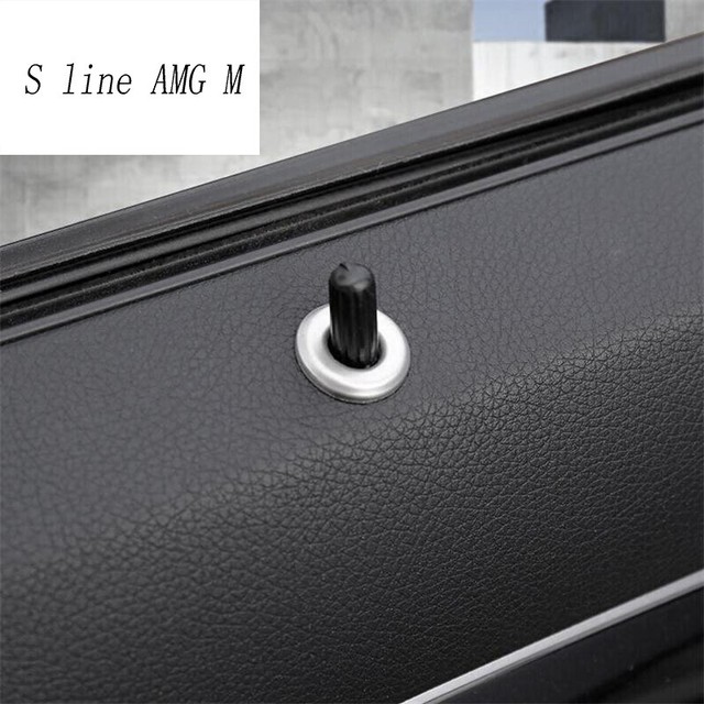 Steel Door Lock Pin knob Decoration Trim Ring *4 For MercedesBenz C
