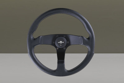 Personal Steering Wheel Fitti E3 350mm Black Leather Silver Logo 6408.35.2071