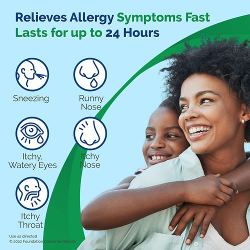 Alavert Allergy Relief 24 Hour Non Drowsy Tablets Citrus Flavor 60 Count - Picture 3 of 8