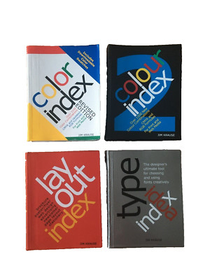 Colour Index Book 1 & 2, Layout Index and Type Idea Index Books by Jim Krause