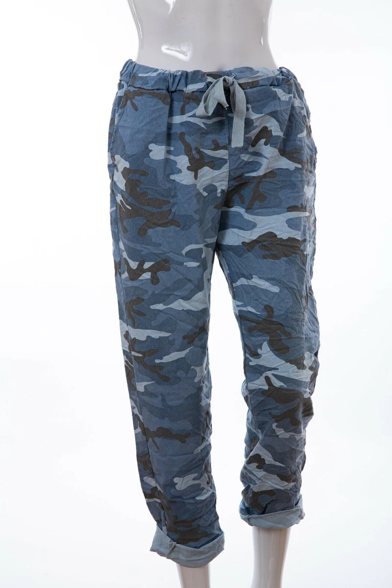 Italian Lagenlook Joggers Jeggings Magic Camouflage Stretch Plus Size 18 22