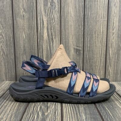 Skechers Reggae Strappy Sandals Women 10 Outdoor Lifestyle Navy