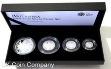 2011 Britannia Fine Silver Proof Four Coin Collection Boxed & Certificate