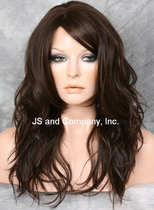 Human Hair Blend HEAT SAFE WIG Striking Wavy Long Light  display picture 3