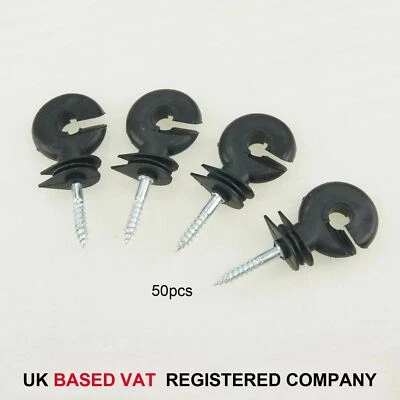50X Pack Electric Fencing Wire Ring Insulators Horse Cattle Animal 667100