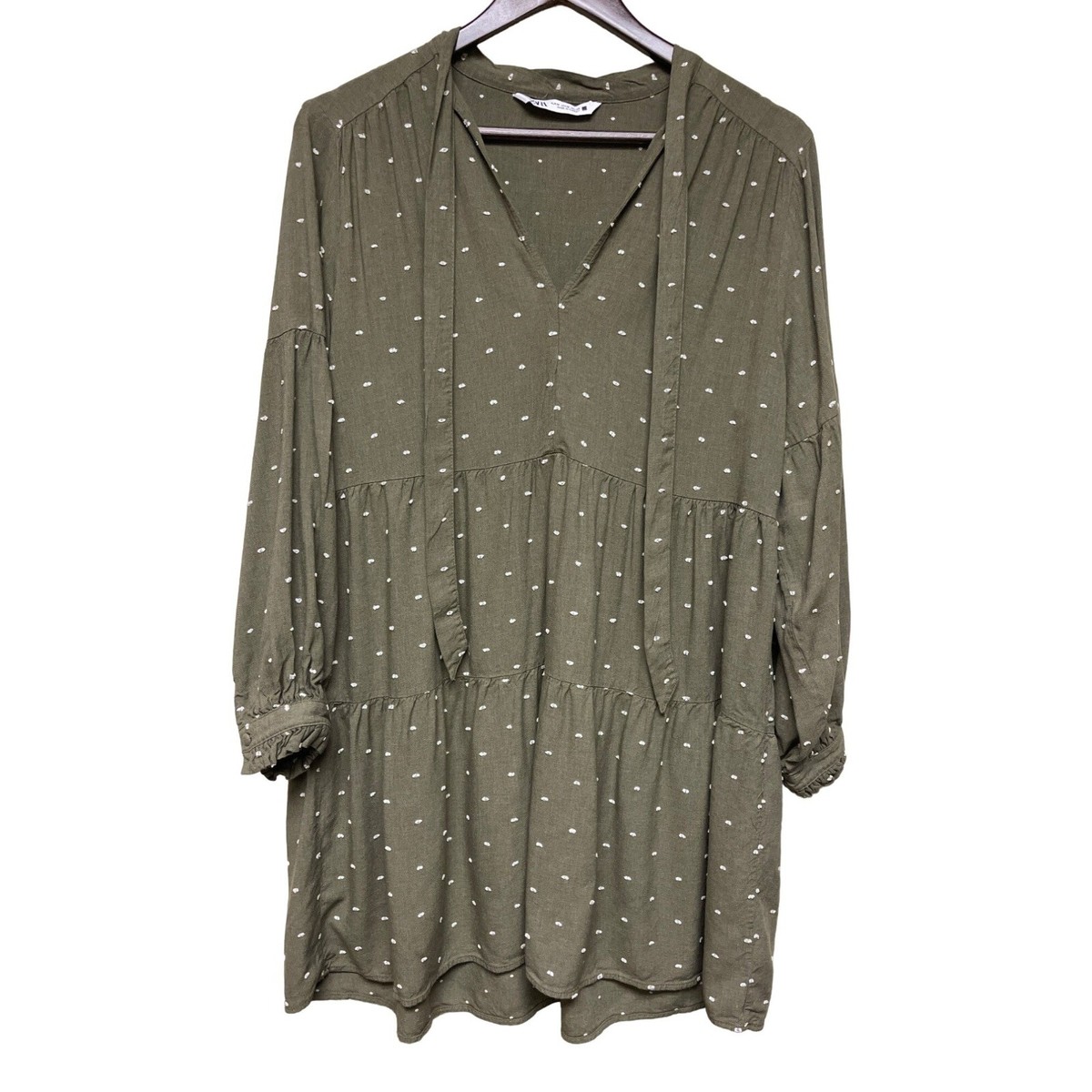 zara green tunic dress ZW COLLECTION TUNIC DRESS - Russet