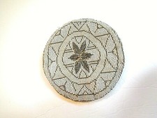Vintage Glass Beaded Round Purse Made in Czechoslovakia Size 5.5 Round