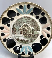 Vintage MF Japan The Old Homestead Decorative Plate