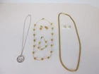 Vintage Trifari Gold Tone Jewelry Lot Necklace Bracelet Earring Bird Spiral Ball